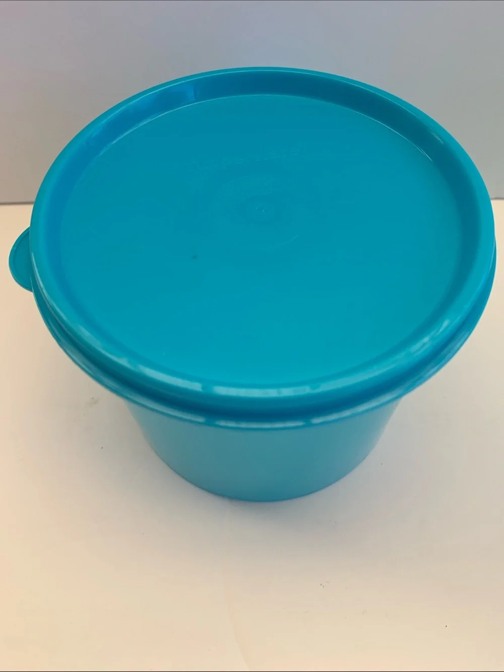 Tupperware Plastic Round Container Set of 2 Blue Color